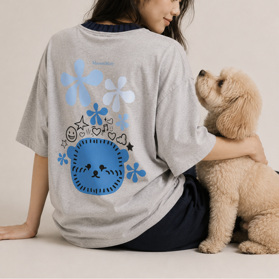 Blue Mood - Heavyweight Boxy T-Shirt