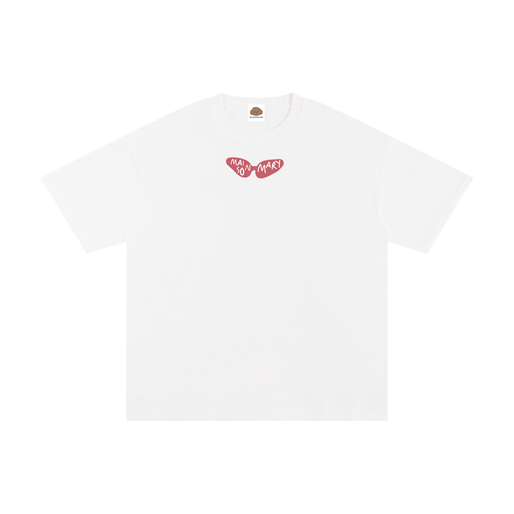 A white short-sleeve crewneck t-shirt 