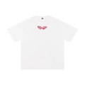 A white short-sleeve crewneck t-shirt 