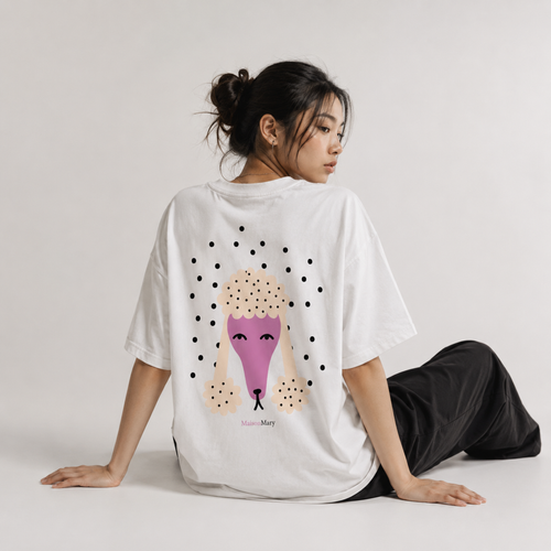 Poka Poo - Premium Tee in Cream